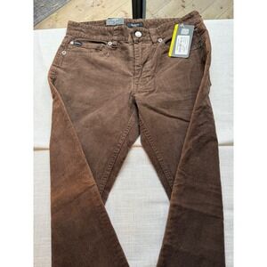 Sun damaged RVCA  Pigment Corduroy Slim Straight Fit Mens Pants Size 28 Brown